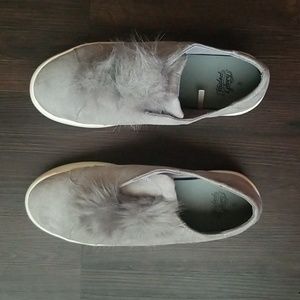 Gray flat slip on shoes Size 8